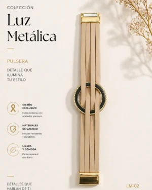 Pulsera Acero Y Cuero Ref.lm 02 8E 13 | Megauz shop