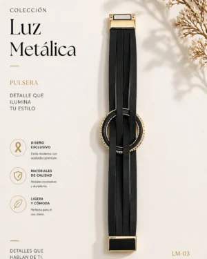 Pulsera Acero Y Cuero Ref.lm 03 8E 14 | Megauz shop
