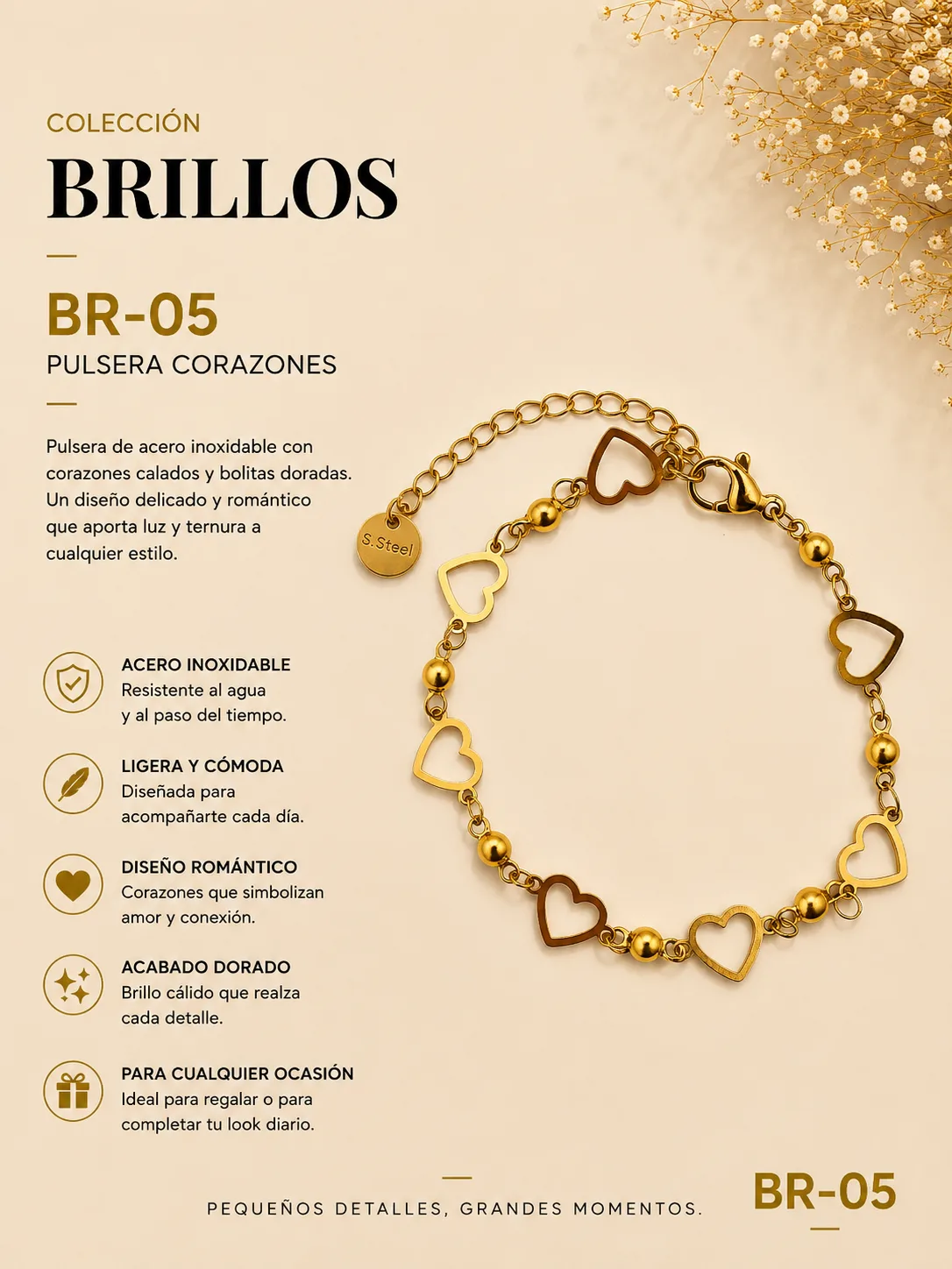 Pulsera Acero 8E Ref.br 05 | Megauz shop