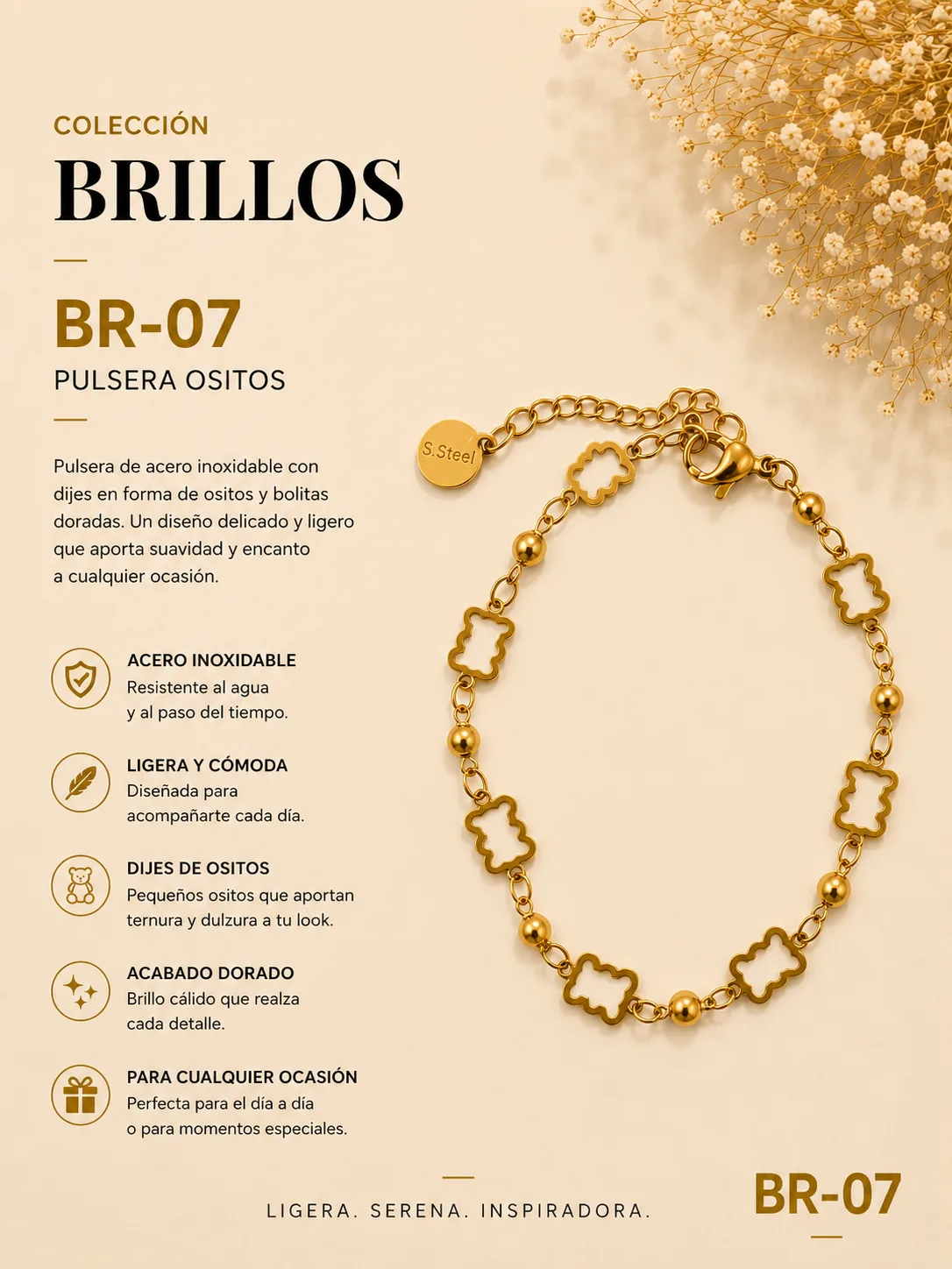 Pulsera Acero 8E Ref.br 07 | Megauz shop
