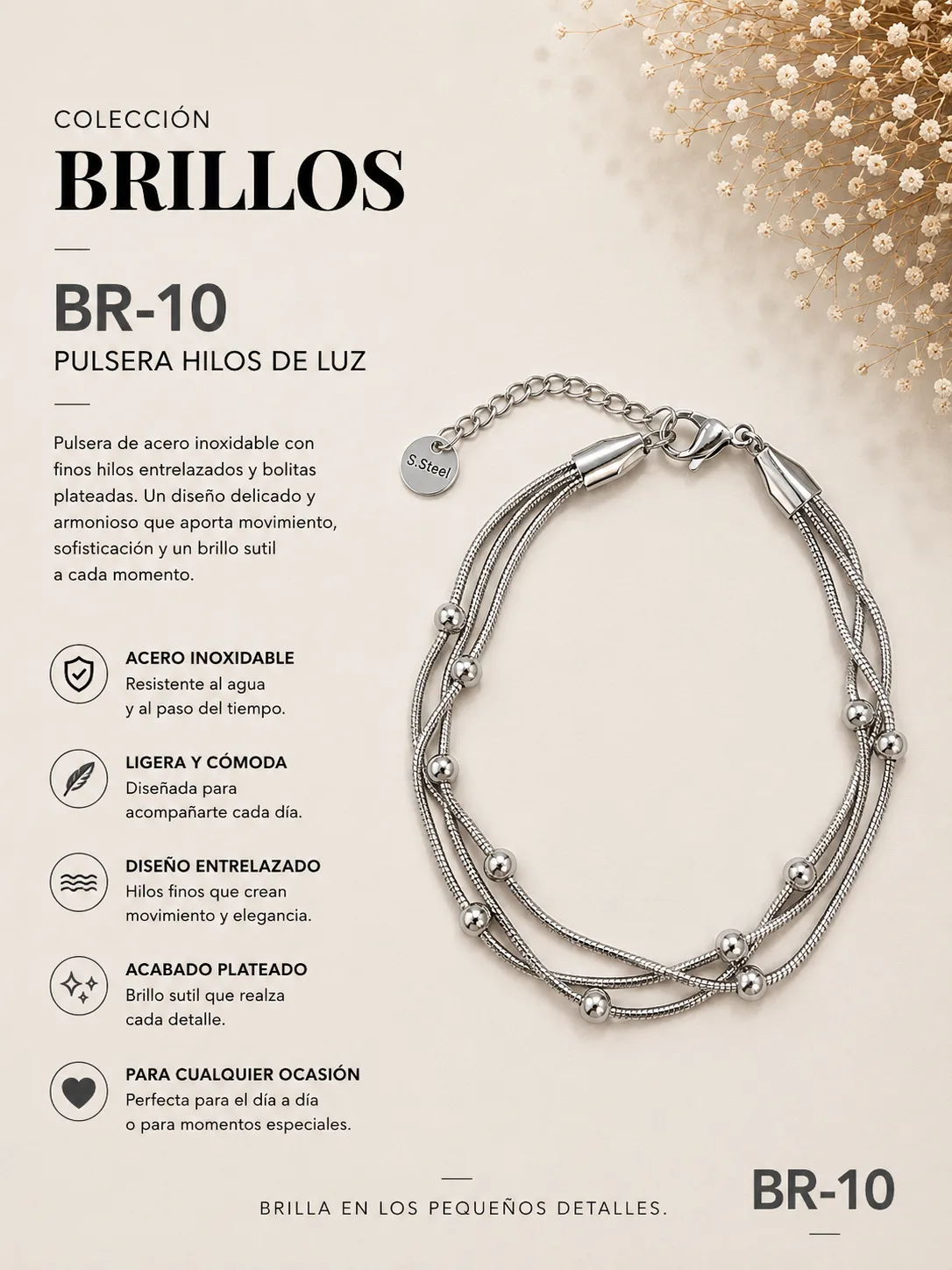 Pulsera Acero 8E Ref.br 10 | Megauz shop