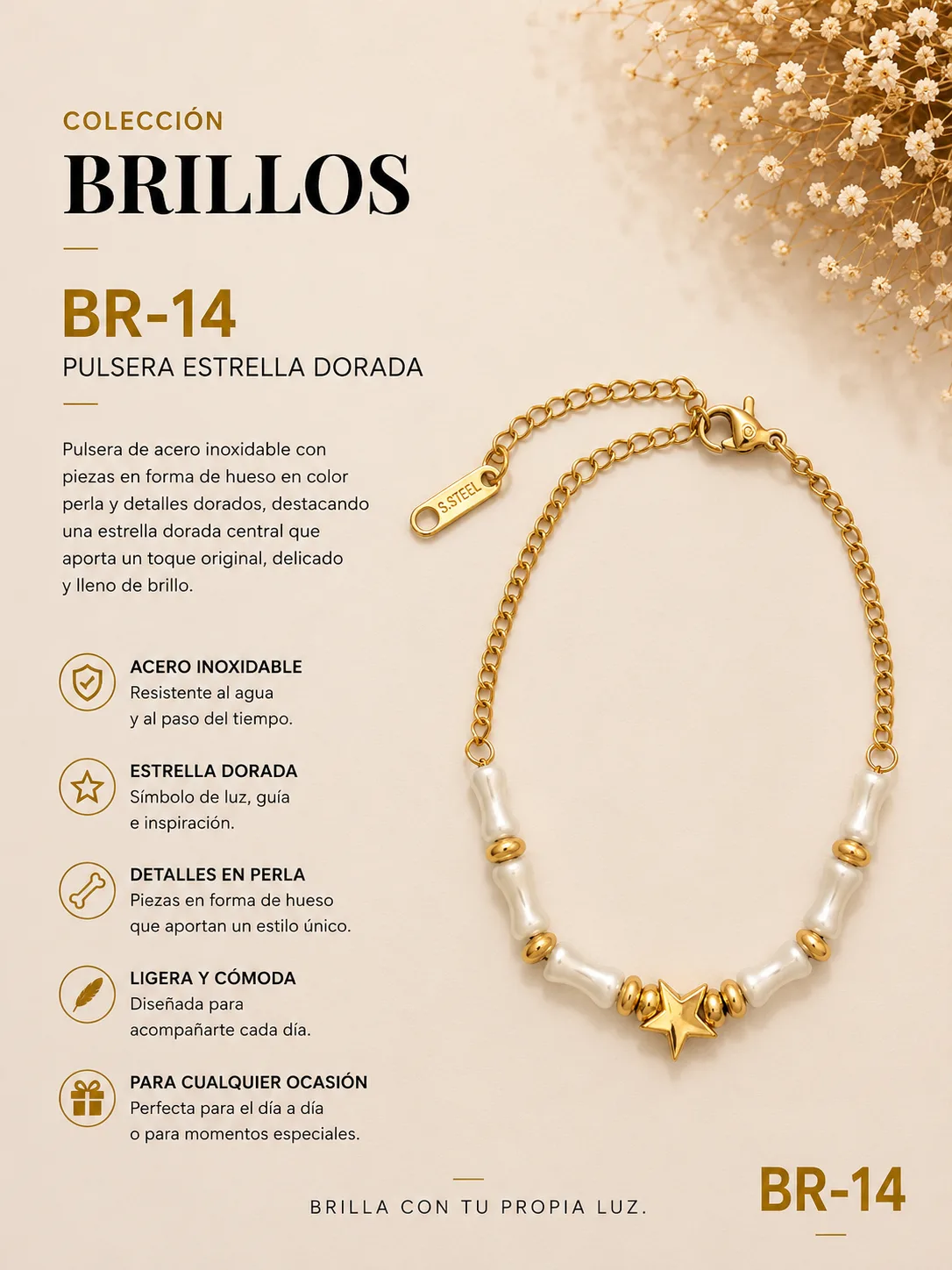 Pulsera Acero 8E Ref.br 14 | Megauz shop